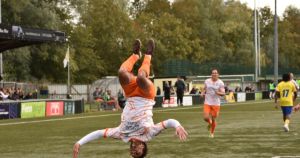 Norfolk footballer's spectacular goal celebration captured in amazing photo