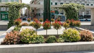 Faretti, aiuole e telecamere hd: prende forma la nuova piazza Goldoni a Trieste