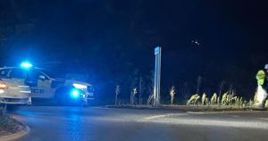 Woman taken to hospital with serious injuries after crash on roundabout