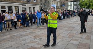 Hundreds join protest over proposed downgrades of Norfolk hospitals
