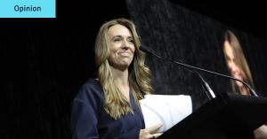 ‘Julia Gillard sends her regards’: Jacinda Ardern ribs Tony Abbott in address to rugby lunch