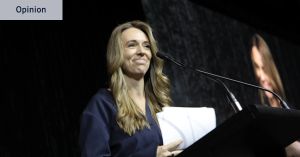 ‘Julia Gillard sends her regards’: Jacinda Ardern ribs Tony Abbott in address to rugby lunch