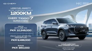 Chery Master offers Rs850,000 in upfront savings on Tiggo 7 Super Hybrid