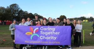 Young carers join 15-strong team to raise £2,000 in inflatable 5K challenge