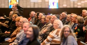 A synagogue and a church break bread