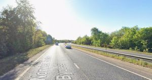 Part of A47 closed after crash near retail park