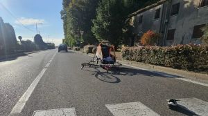 Travolta in bici mentre attraversa con la figlia piccola: gravissima madre di 28 anni