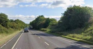 Busy road shut after three-vehicle crash near hospital